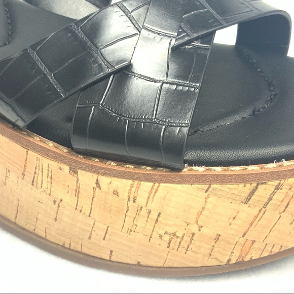 FRANCO SARTO Sabello Croc Embossed Platform sandal - Picture 6 of 10